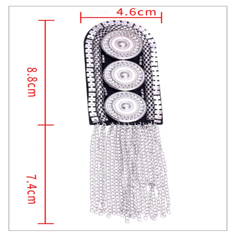 Новая Наплечная брошь для костюма ремешок многокисточки заклепки эполеты