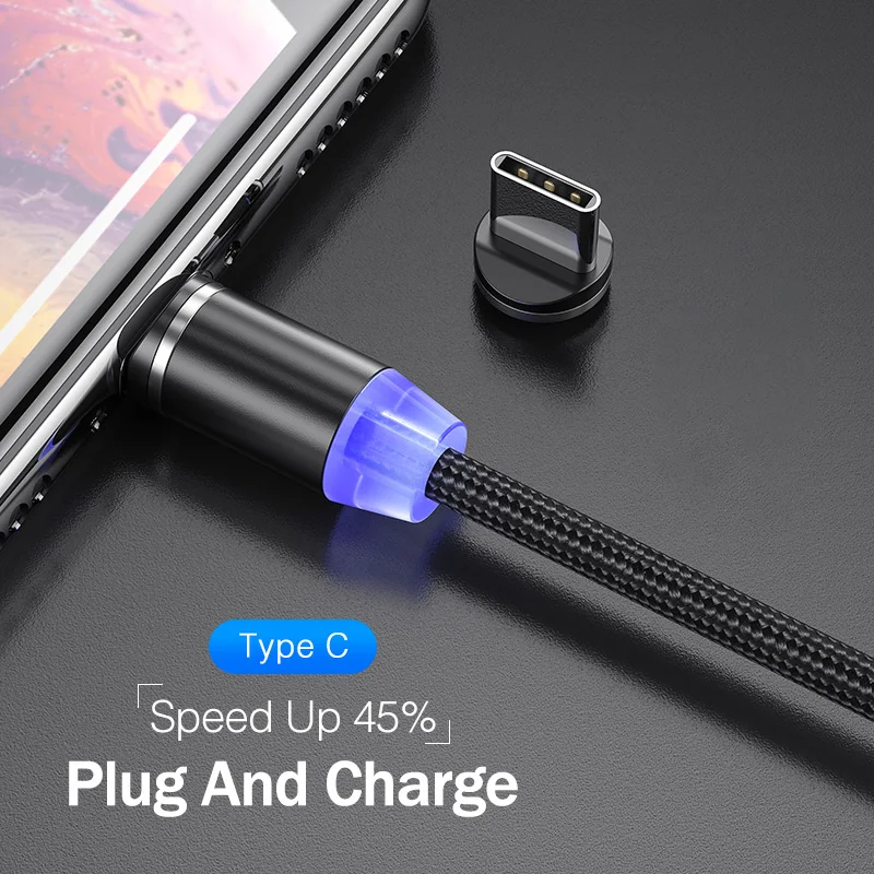 YKZ Магнитный USB кабель для huawei samsung Xiaomi type C type-C зарядный шнур мобильного телефона |