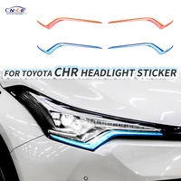 for toyota chr accessories chr c hr headlight color sticker blue red trim strip car styling 2017 2018 2019 2020