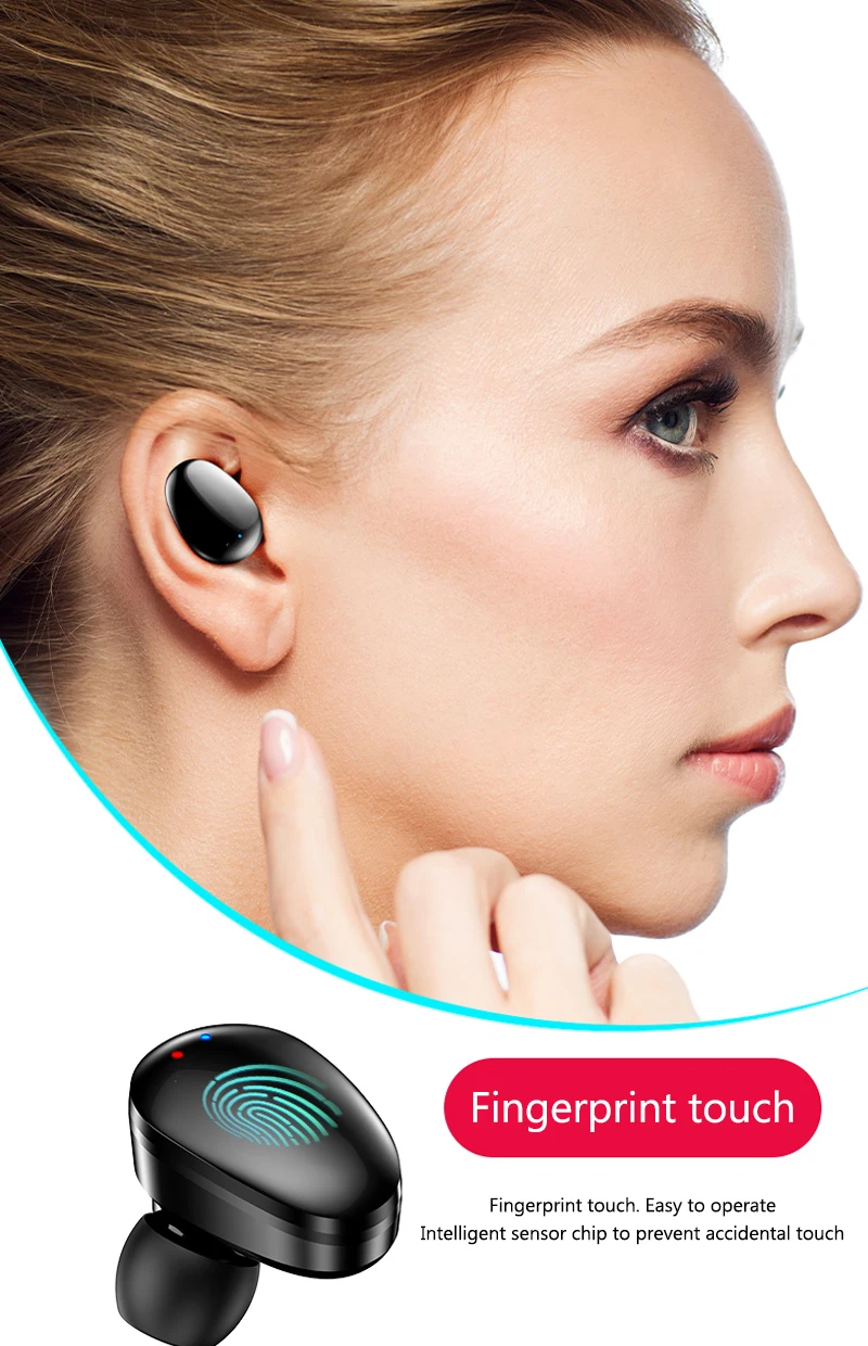 2200 мАч, TWS, IPX7, водонепроницаемые, Bluetooth 5,0, беспроводные наушники, HD гарнитура, музыкальная гарнитура, Спортивная, для плавания, с умным сенсорным управлением