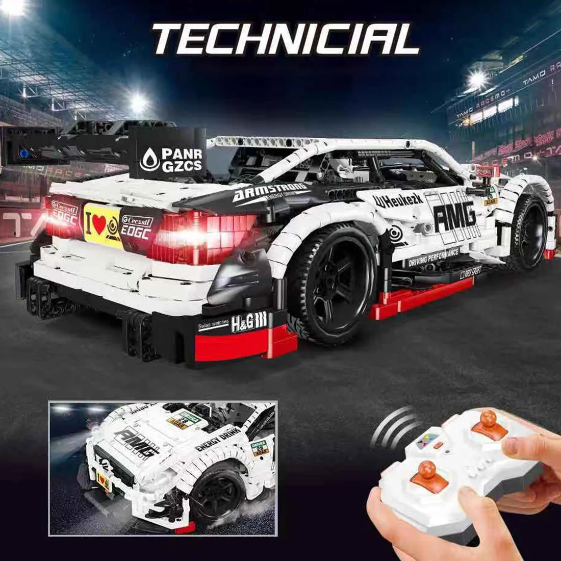 

2289Pcs Moc 1:8 high-tech Building Blocks Drift Car Educational Vehicle Bricks Toy Model Educational Toy Gift - Dynamic Version