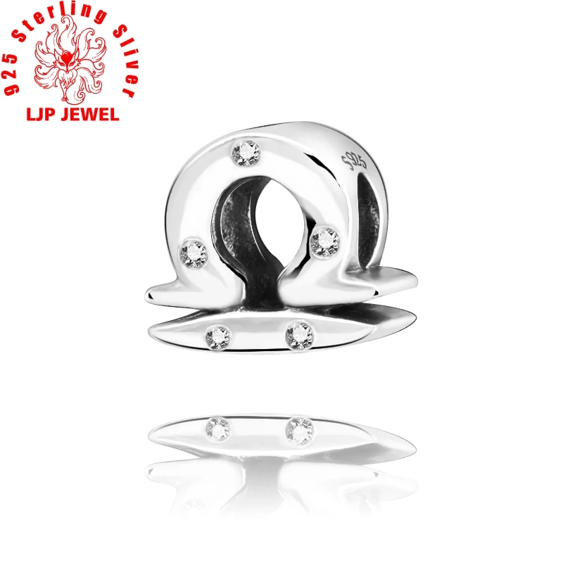 2019 новый 925 пробы серебро сверкающий Зодиака Весы очаровательный подрходит к