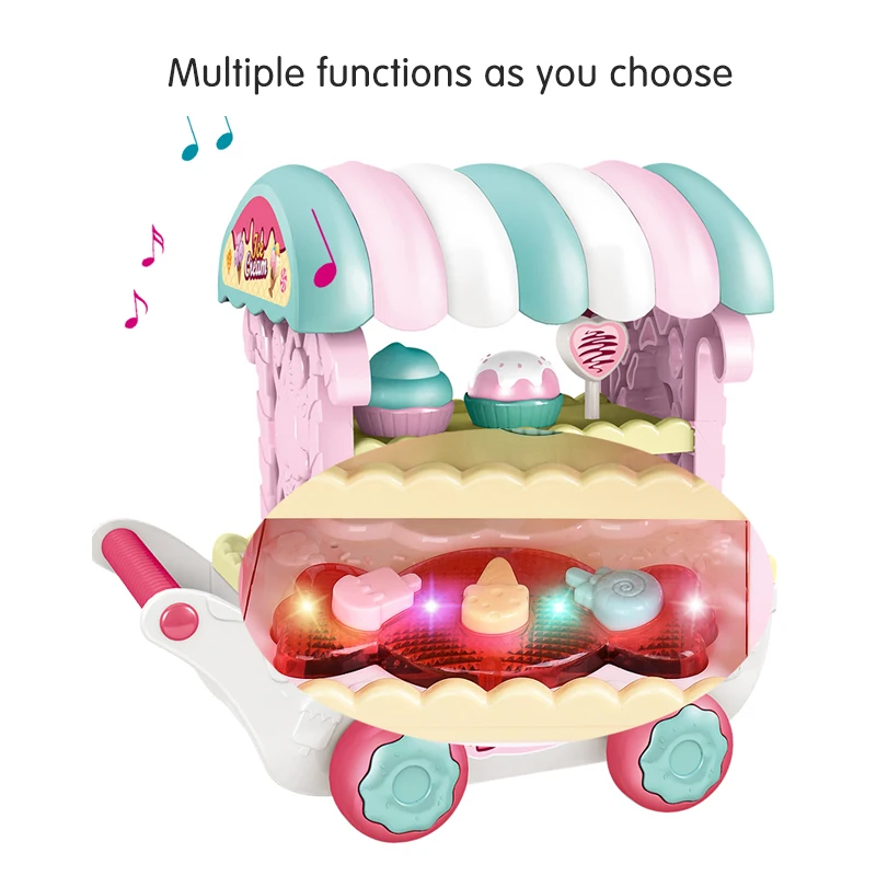 Детские Сияющие игрушки для ролевых игр мороженого продажа машинок имитация