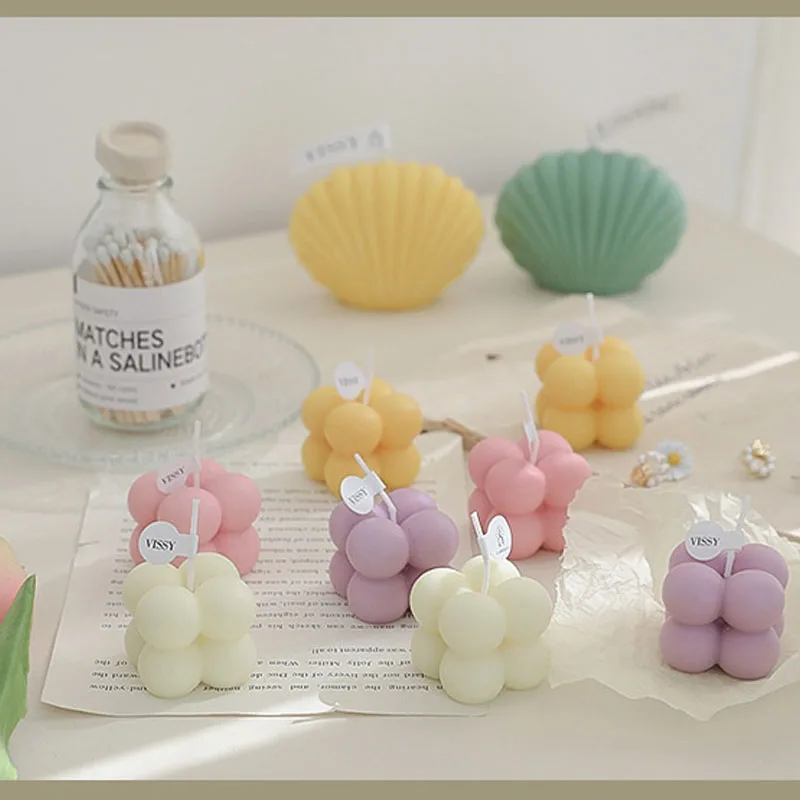 1 шт. мини-кубические восковые ароматические свечи из сои украшение для свадьбы