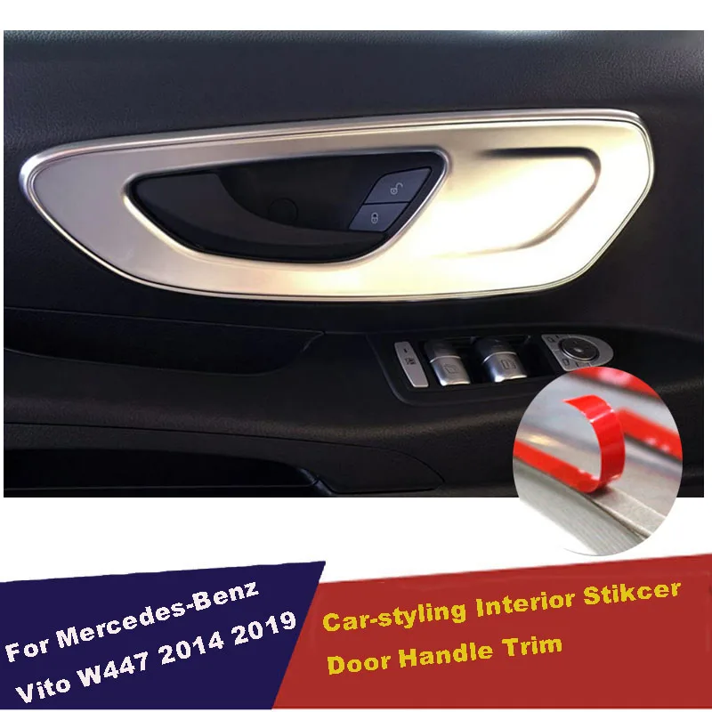 UBLUEE для Mercedes Benz Vito W447 2014 2017 ABS Матовая Внутренняя Передняя дверная ручка чаша