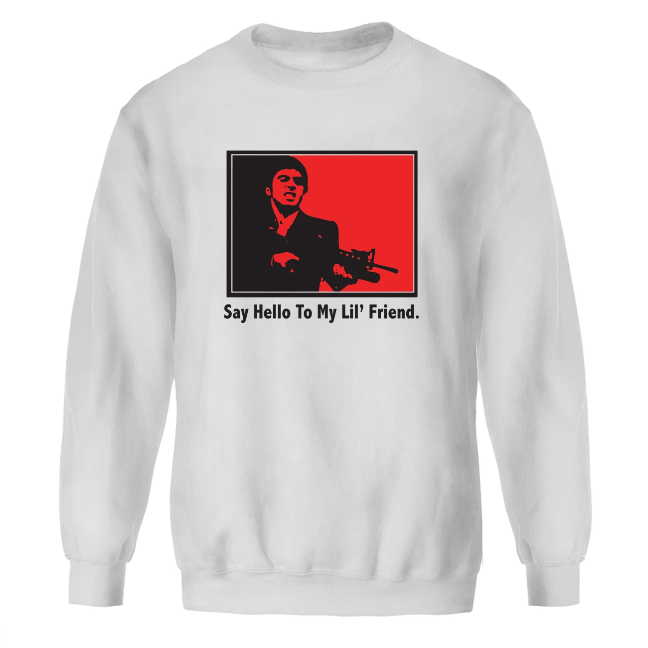 SCARFACE Привет мой lil друг толстовки фильм с круглым вырезом толстовка зима-осень флис теплая спортивная одежда