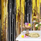 Черная Золотая фольга фон занавеска блестки стена день рождения вечеринка Декор занавеска на стену свадьбу юбилей Мальчишник