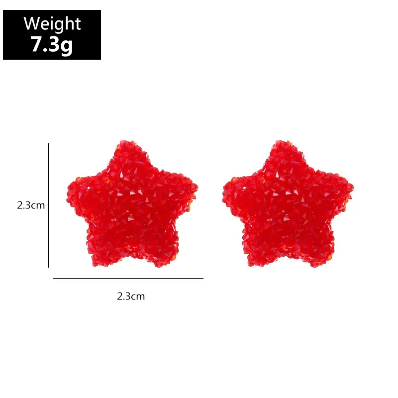 

2021 New Trendy Red Resin Fine Small Stud Earrings Statement Jewelry Accessory Girls Best Gifts Wedding Party Earrings For Women