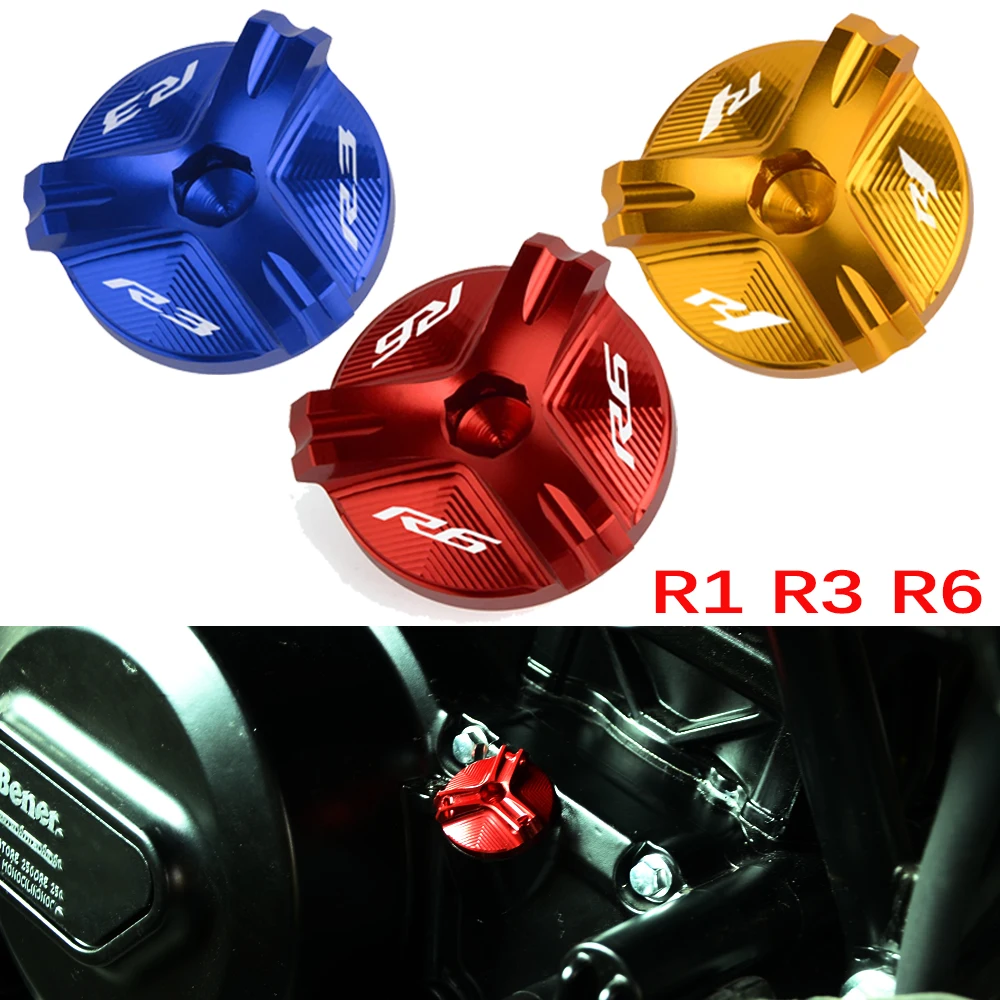 For YAMAHA YZF R1 R3 R6 YZFR1 1998-2020 YZFR3 2015-2021 YZFR6 YZFR6S 2006-2021 Motorcycle CNC Engine Oil Filler Cap Plug Cover