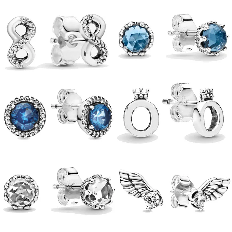 Серьги женские из серебра 925 пробы с отполированными крыльями ангела | Украшения