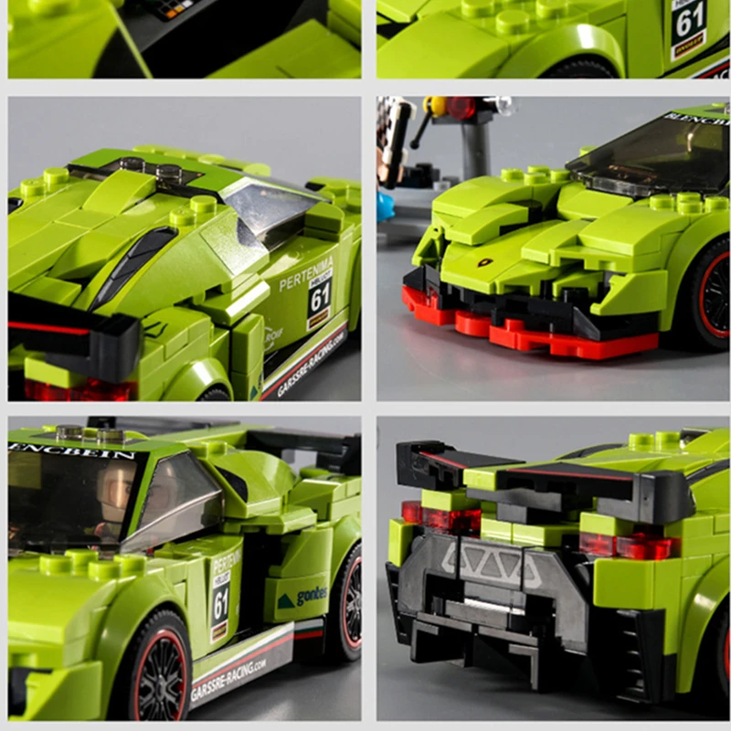Конструктор скоростные чемпионы Serise зеленый ламбит набор для сборки знаменитого