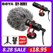 BOYA BY-MM1 микрофон накамерный видео Запись микрофон для Xiaomi DJI Osmo Карманный DSLR камера sony iPhone PK Rode