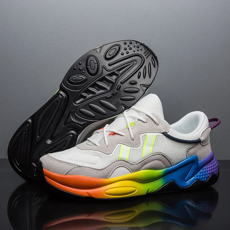 Мужская повседневная обувь зимние кроссовки на массивном каблуке для папы