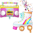 1 шт., фольгированные воздушные шары в виде радиороликовых коньков