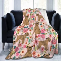 blanket brussels griffin dog floral super soft lightweight comfortable warm fluffy plush plush bed sofa living room