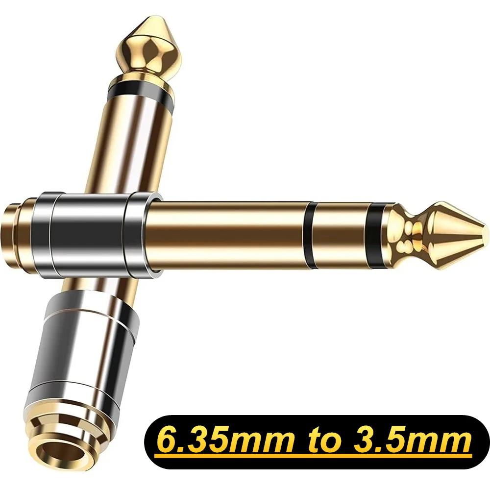 

Jack 3.5 Speaker Connector 6.35mm Male to 3.5mm Female Converters Audio Connector 3.5 Jack Aux Cable for Speaker Guitar Jack