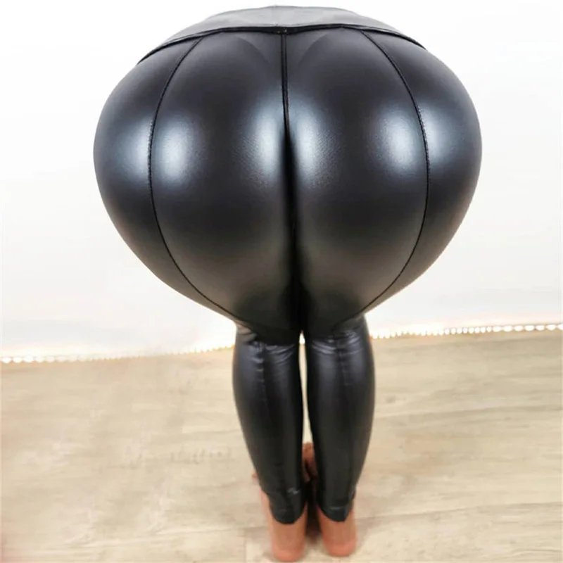 

Autumn new product pu yoga leggings sports fitness pants women