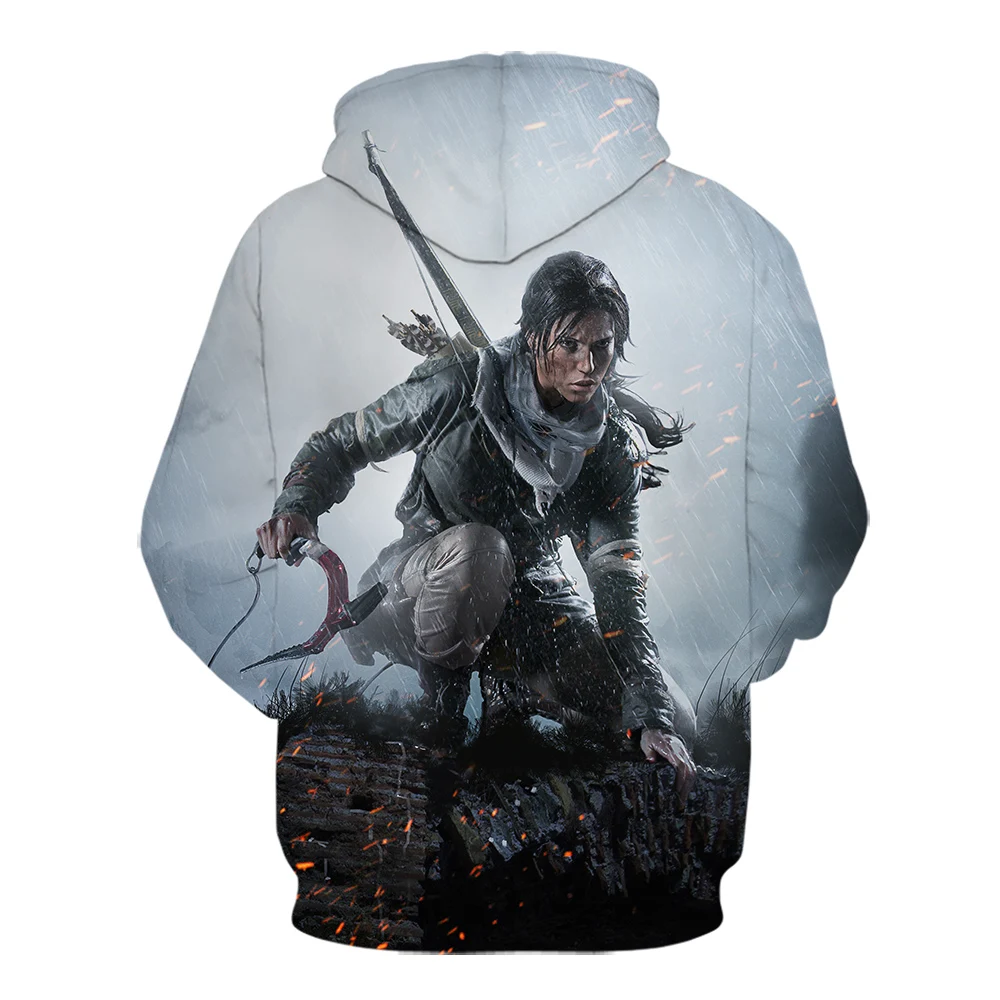 New style Yuansu American game Tomb Raider Hoodie men's fashion Sweatshirt funny printing 3D leisure tolerance Pullover coat | Мужская