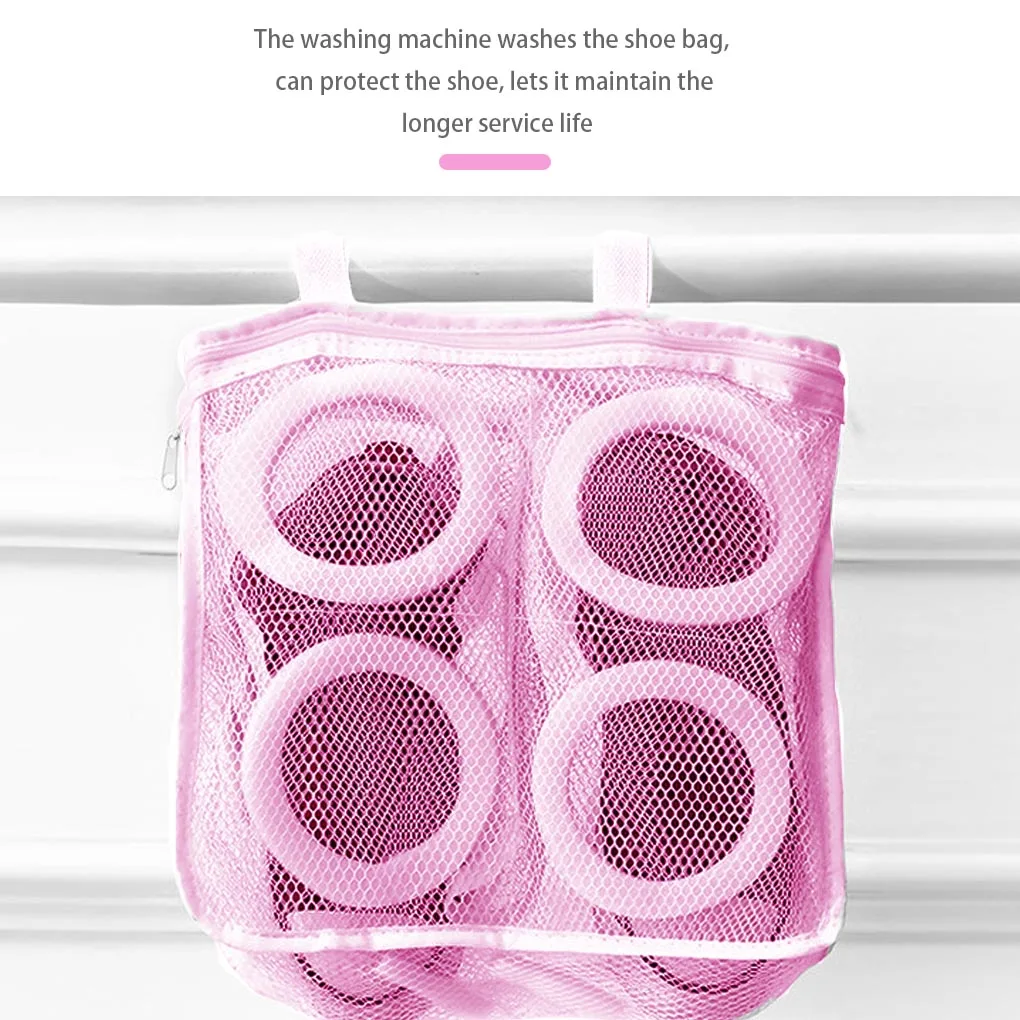 

1pc Shoes Washing Bag Drying Laundry Organizer Mesh Rustproof Zipper Protective Shoes Bag Shoes Airing Dry Tool Mesh Laundry Bag