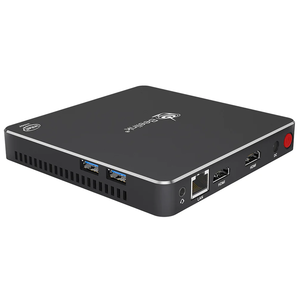 Мини ПК Beelink Gemini T34 Apollo Lake J3455 2 4 ГГц + 5 8 WiFi 1000 Мбит/с USB3.0 поддержка Bluetooth 0 двойной