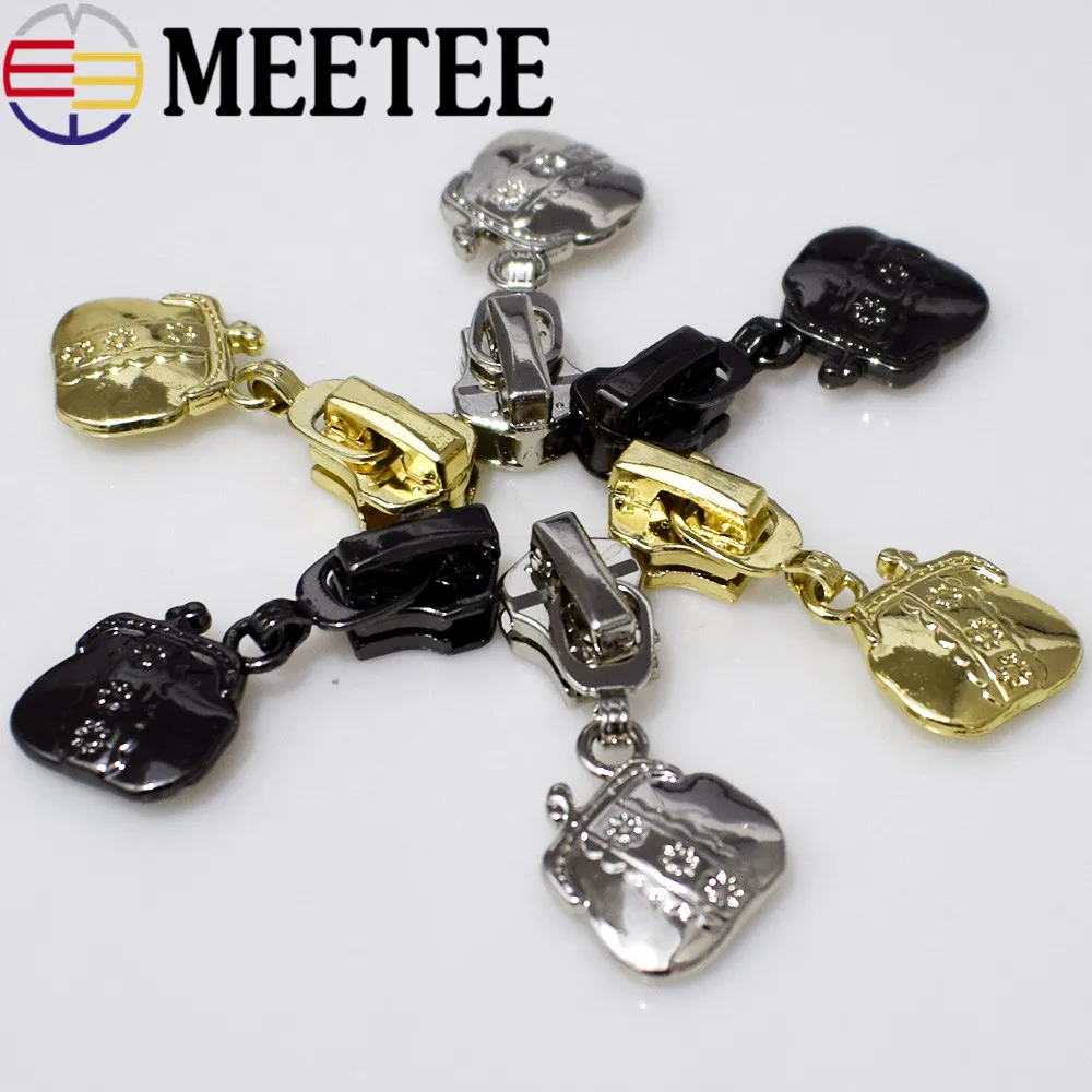 10PCS 3# 5# DIY Handbag Cartoon Metal Zipper Pull Head for Clothes Bag Shoes Luggage Zippers Slider Sewing Accessories F2 8|Бегунки для