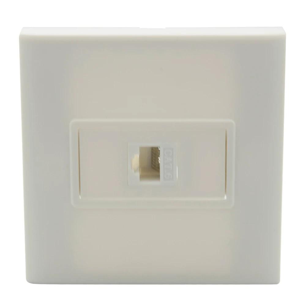 

EU 86 Style 1 Port CAT6 RJ45 Female To Female Wall Plate