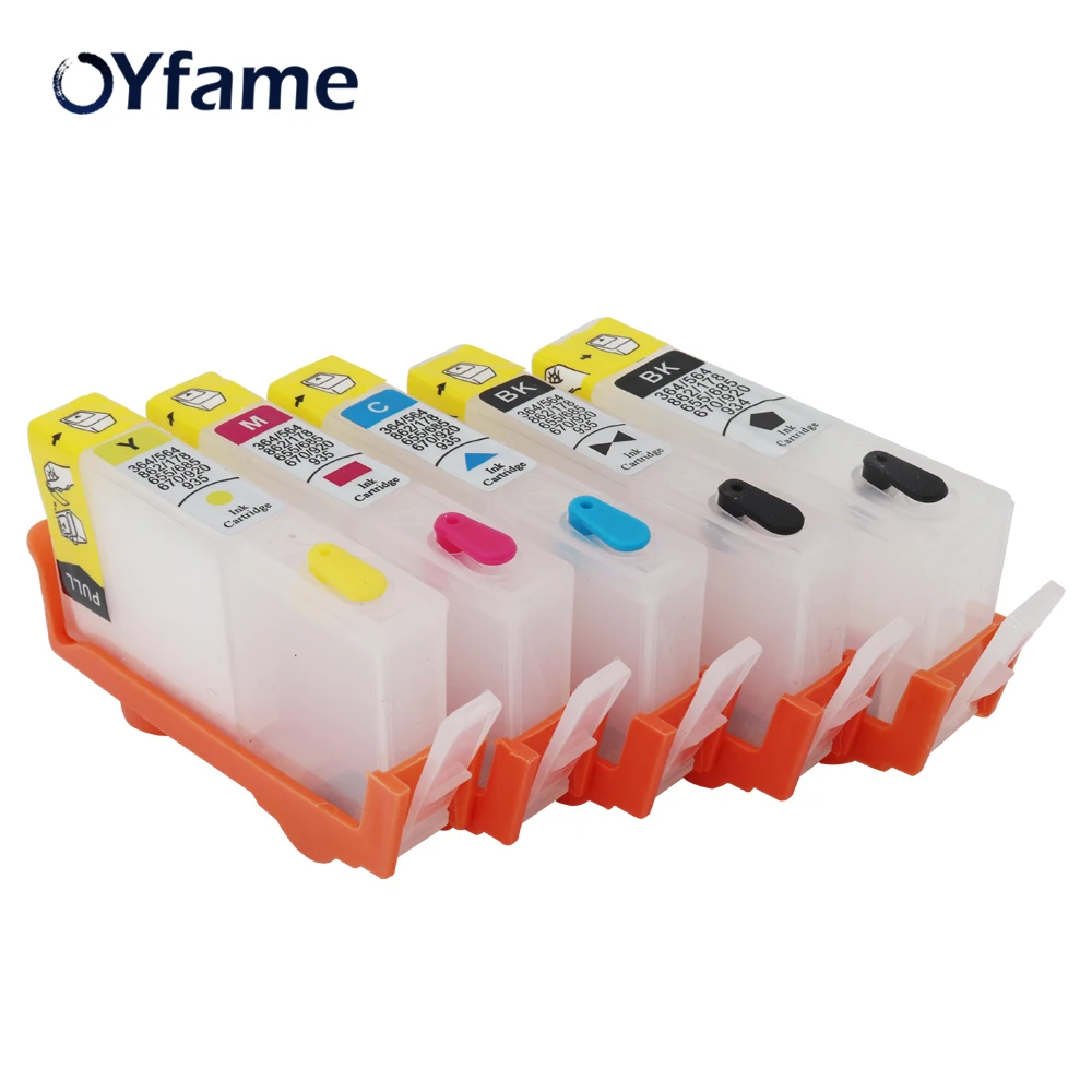 OYfame 5 шт. 564 чернильный картридж для HP564 564XL с чипом АРК HPB209a B210a 3522 5510 5511 B109a