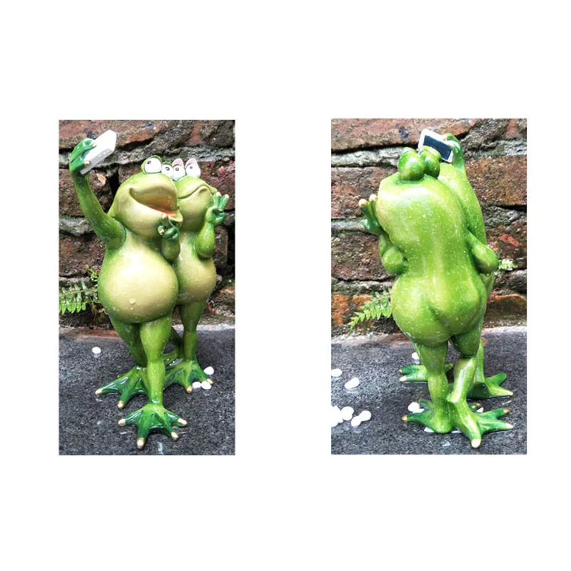 3D креативные статуи лягушки для селфи энтузиастов земноводцев настольное
