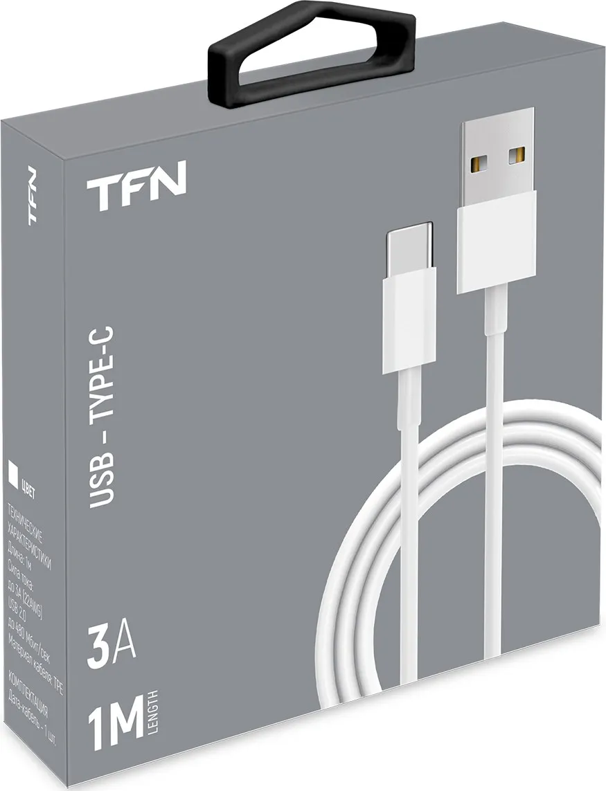 Кабель TFN TypeC 1.0m TPE | Мобильные телефоны и аксессуары