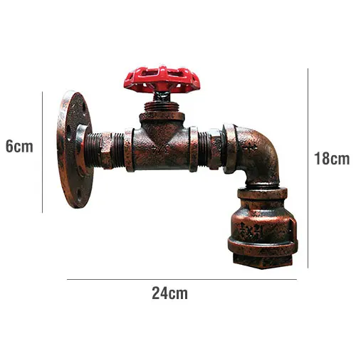 Copper color Винтажная настенная лампа для гостиной, промышленная труба, внутреннее освещение, домашний Лофт, Декор, железная труба, лампа для ванной комнаты, украшение стимпанк - Цвет абажура: Copper color