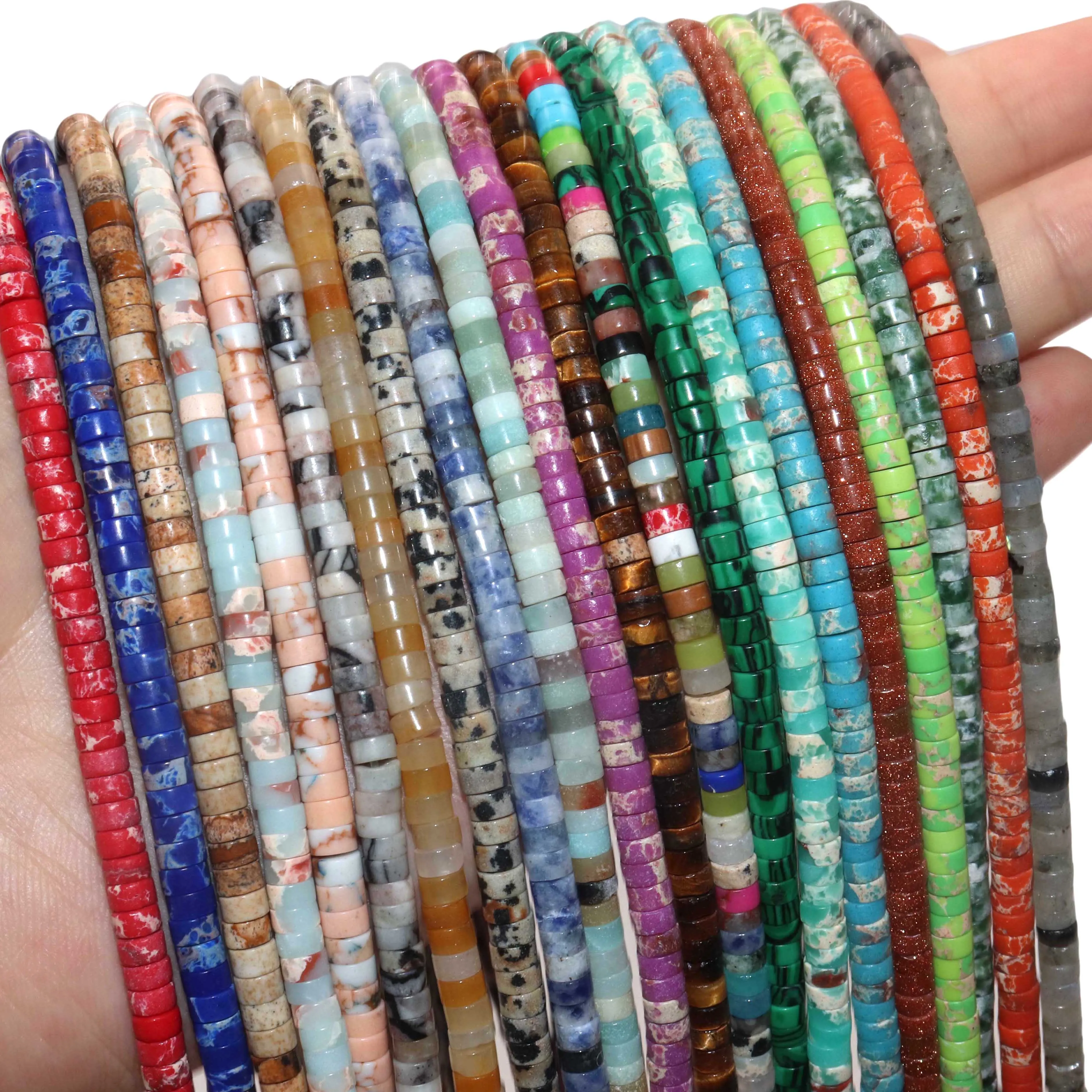 Натуральный камень Агаты нефрит Амазонит лазурит распорка Рондель бусины Шарм DIY