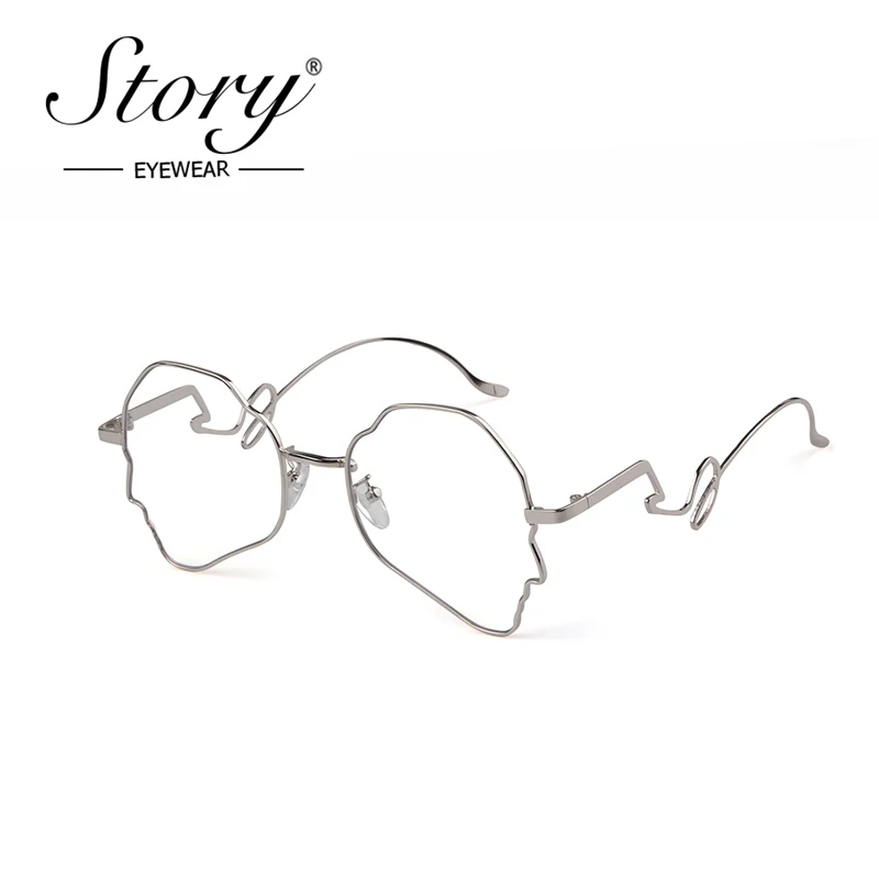 

STORY retro oversized cat eye sunglasses women men 2019 brand designer Personality face polygon Anti-blue light eye wear S8884F