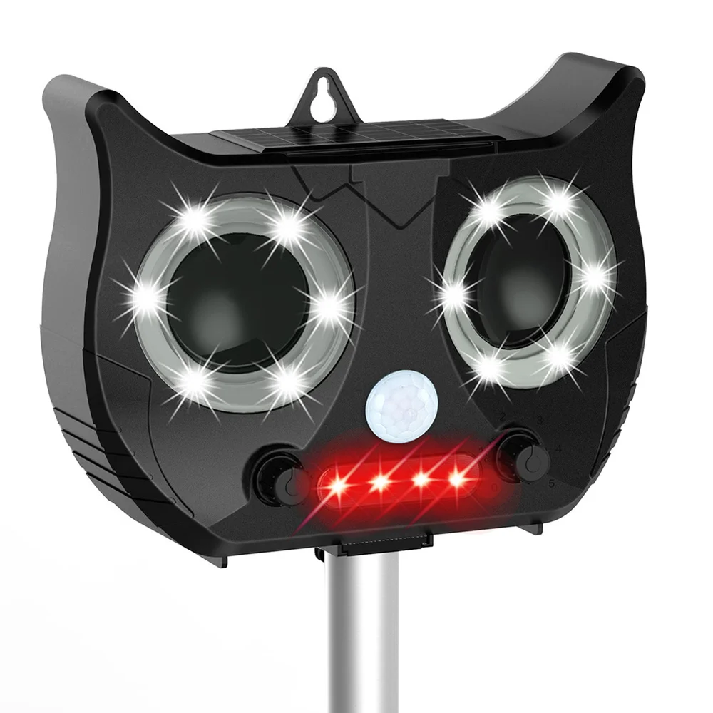 2019 новый ультразвуковой отпугиватель животных на солнечной батарее с литиевой