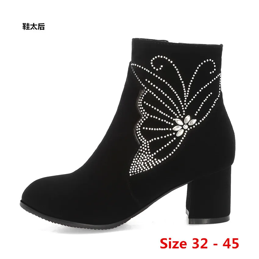 

Демисезонные ботильоны на высоком каблуке; Женские полуботинки Martens; Женские Ботинки Martin на высоком каблуке; Botas Muje; Большие размеры 32 - 45