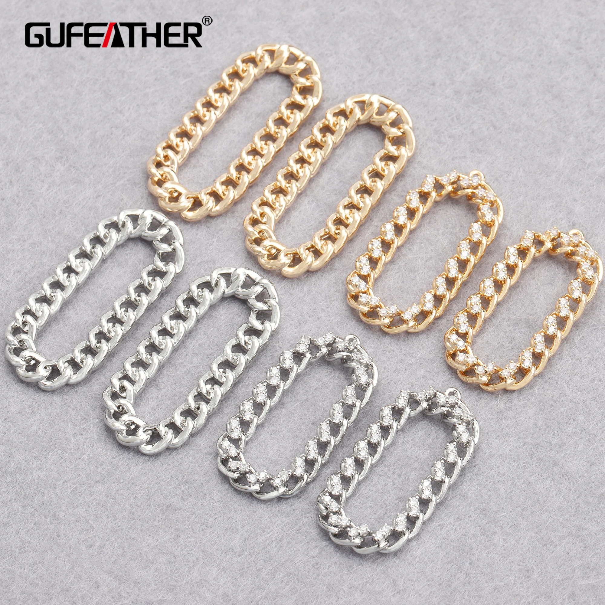 

GUFEATHER M895,jewelry accessories,18k gold plated,copper metal,rhodium plated,zircon,charm,diy earrings,jewelry making,6pcs/lot