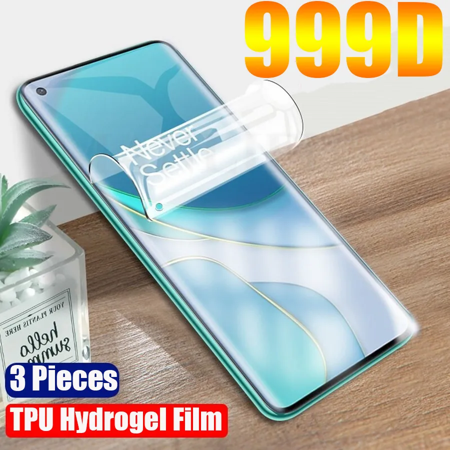 

3Pcs Full Cover Hydrogel Film For OnePlus 9 Nord 7T 8 Pro Soft TPU Screen Protector OnePlus 9 Nord N10 7T Pro 5T 8T 8 No Glass