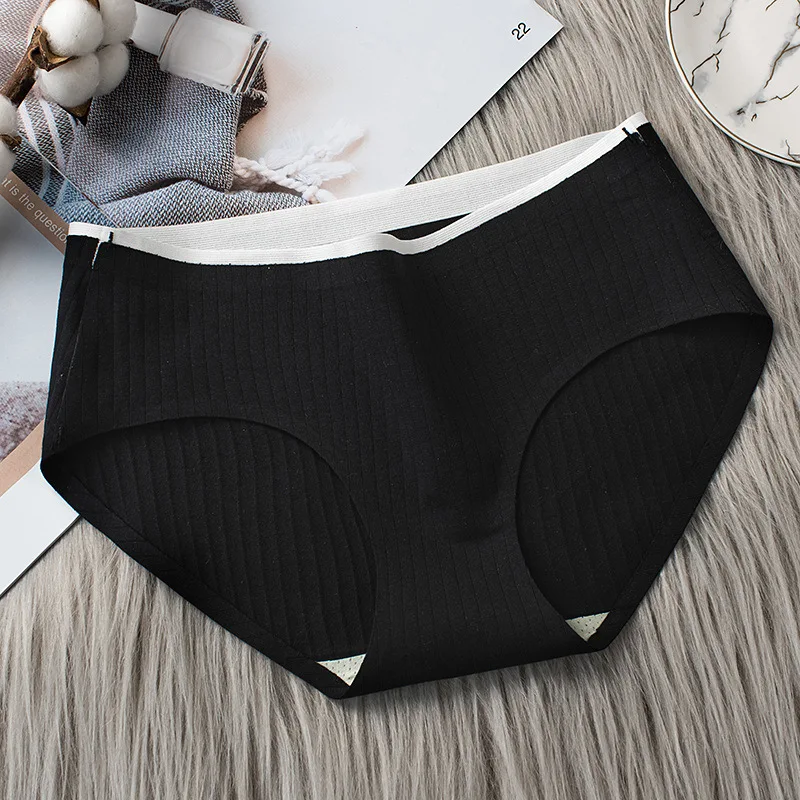 

3pcs/lot Women's Underpants Cotton Panties Briefs Sweet Underwear Seamless Green Lingerie Tanga Striped Undershorts Femme