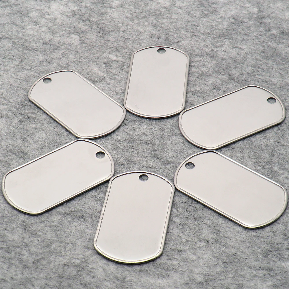 

Оптовая продажа 100 шт. Военная армейская тактическая собака идентификационная бирка карточка табличка мужское ожерелье и подвески из нержавеющей стали модный брелок