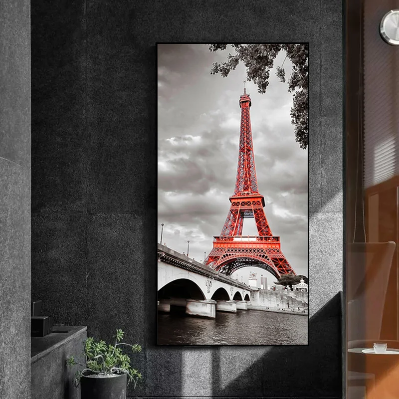 

Eiffel Tower Canvas Painting Architectural Landscape Posters and Prints Wall Pictures Modern Living Room Decoration Home Decor