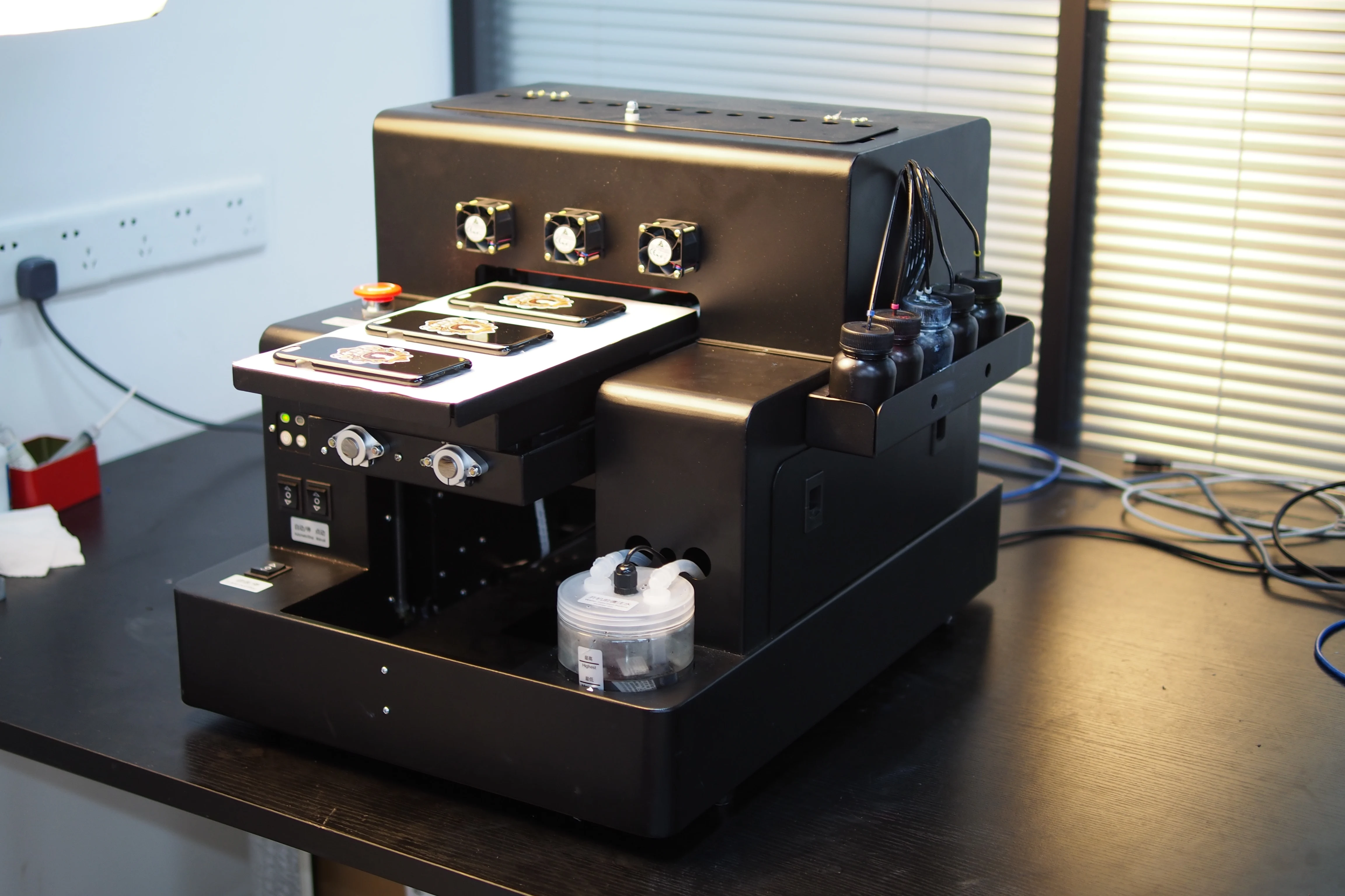 Планшетный Светодиодный УФ принтер размера A4 с чернилами 500 мл * 6 бутылок и чистая