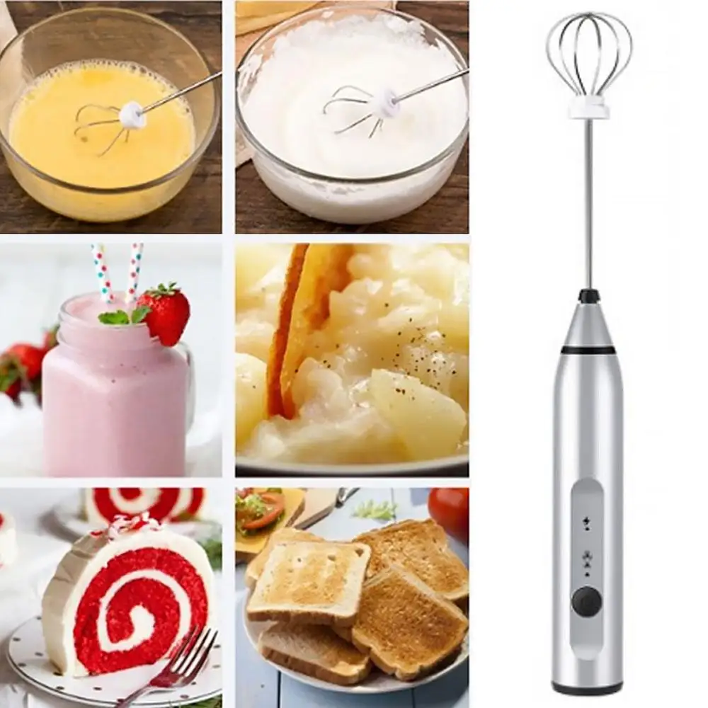 

Electric Coffee Mixer Milk Shaker Maker Frother Foamer USB Charge 3-Speed Portable Blender for Milk, Coffee, Egg Beating