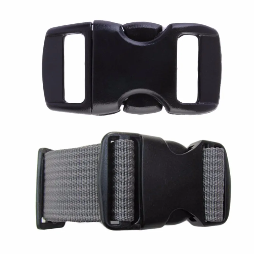 Пластиковые 100 шт лямки слот 3/8 дюйма Контурные Изогнутые боковые пряжки для