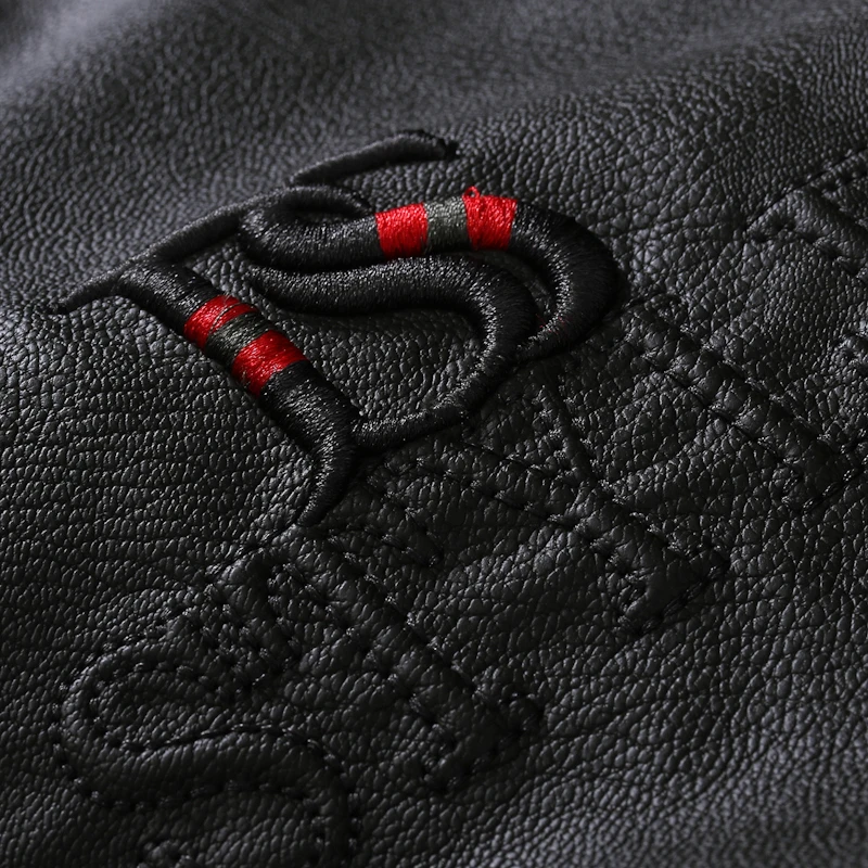 

Korean PU Men Leather Jacket Casual Solid Color Slim Fit New Spring Men's Jacket Streetwear Baseball Jacket Men