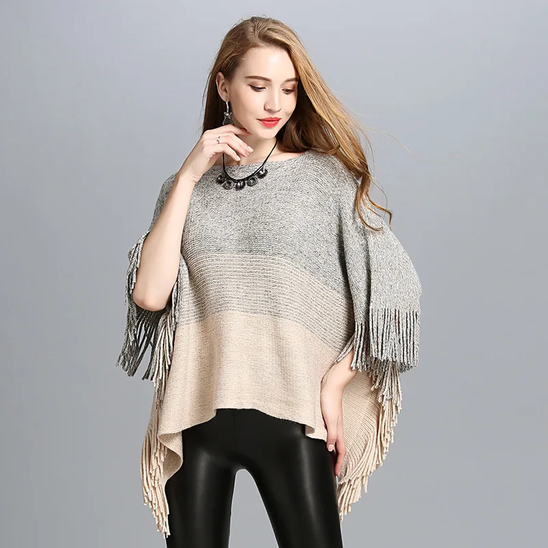 Женская зимняя накидка с рукавом летучая мышь |