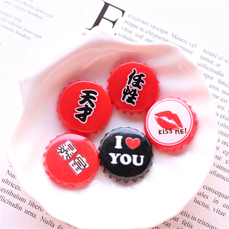 10 шт Бутылка кавайи Кепки плоской задней кабошон плоская задняя подходит для