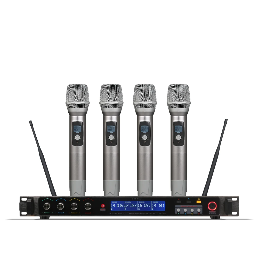 Профессиональный микрофон 200 каналов дополнительная частота 4 канала Ручной