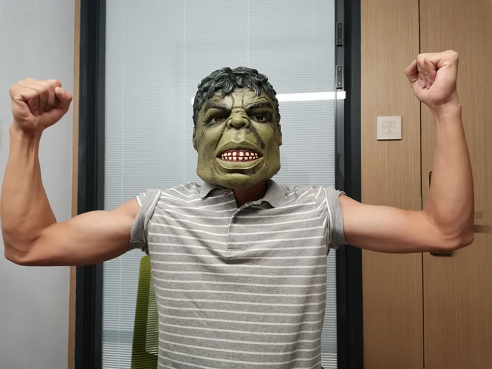 Латексная Маска Халка зеленые гигантские взрослые костюмы для вечевечерние шлем