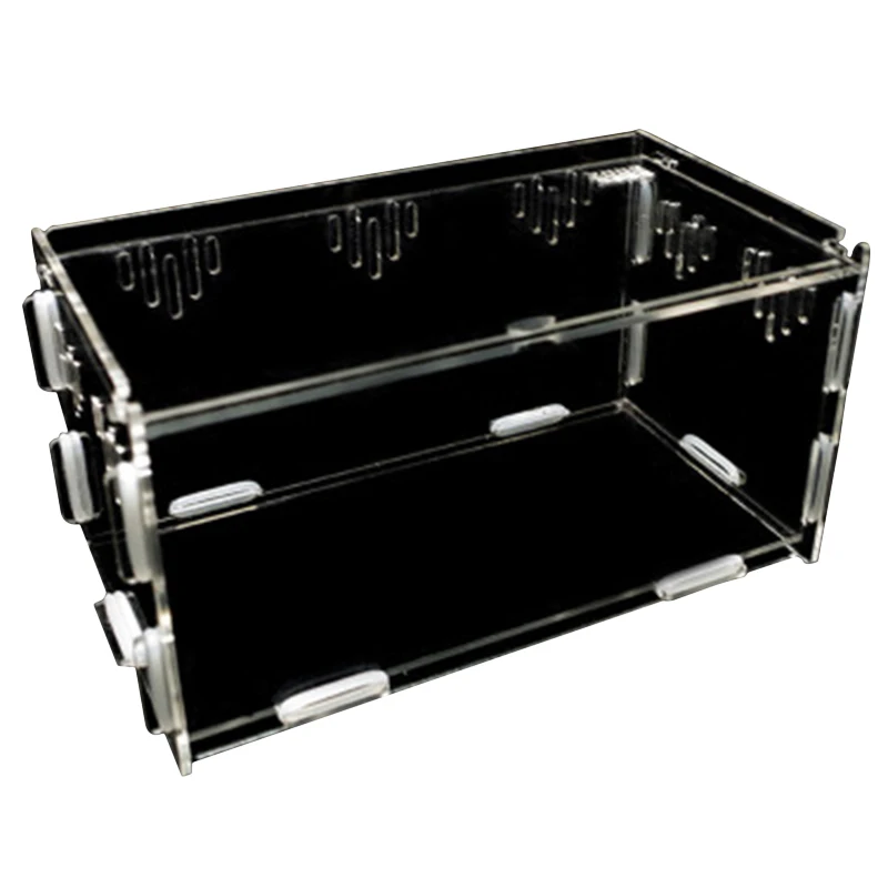 Прозрачная коробка для разведения рептилий акриловая кормления переноска