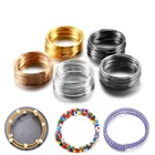 100 петельпартия 0,6 мм серебро золото круглый память Бисероплетение стальной проволочные компоненты для самостоятельного изготовления ювелирных изделий браслетов