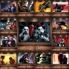 Настенные художественные плакаты в стиле Звездных войн, Дарт Вейдер, йода, штурмовик, украшение комнаты, принт, домашний декор, подарок для детей